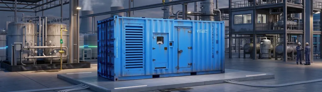 Generador eléctrico industrial instalado en una empresa de Honduras