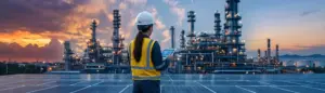 Ingeniero eléctrico analizando la eficiencia energética en empresas de Nicaragua